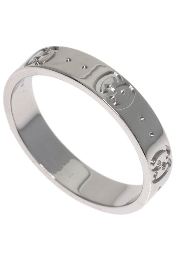 Pre-Owned Gucci Icon #14 Ring - 18K White Gold Women's GUCCI