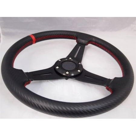 Three Spoke Custom Wheel (H-A-Motorsports 131535566808 Yamaha G1-G19 & Polaris Rhino custom steering wheel golf cart W/ Adapter 3)