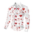 thumbnail image 2 of UVEASISHA Valentines Day Funny Shirts for Men Long Sleeve Button Down Shirt Funny 3D Tuxedo Bow Suit Print Dress Shirts Novelty Holiday Party Shirt White#1 XL, 2 of 8