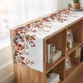 thumbnail image 6 of Table Runners 120 Inches Long Dress Scarves, Eucalyptus Leaves Farmhouse Coffee/Dining/Kitchen Table Runner for Living Room, Brown Summer Botanical Weeping Watercolor 13x120 Inch, 6 of 9