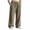 Khaki, variant on Men's Sweatpants Loose Striped Straight Leg Sweatpants For Men Elastic Waisted Wide Leg Pants Men's Drawstring waist Pants
