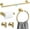 Brushed Gold, variant on 5 Piece Bathroom Accessories Set Brushed Gold Bathroom Hardware Set 23.6 Inch Bath Towel Bar Set SUS304 Stainless Steel Towel Rack Set