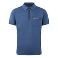 thumbnail image 4 of Kcolen Men's Polo Shirts With Pocket Men's Summer Casual Short Sleeve Shirt with Zipper Pocket Solid Tops Summer Casual Beach Basic, 4 of 5