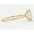 thumbnail image 2 of Moissanite Oval cut gemstone engagement ring 925 sterling silver Yellow Gold Plated ring, 2 of 5