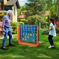 thumbnail image 1 of Nyeekoy Jumbo 4-to-Score Game Set Tailgate for Kids and Adults, Orange + Blue, 1 of 7