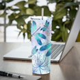 thumbnail image 6 of 1 Pcs Blue Dragonflies Skinny Tumbler with Lid, Stainless Steel Double Wall Insulated Slim Travel Tumbler Cup for Coffee Tea Beverages, 20 oz, 6 of 6