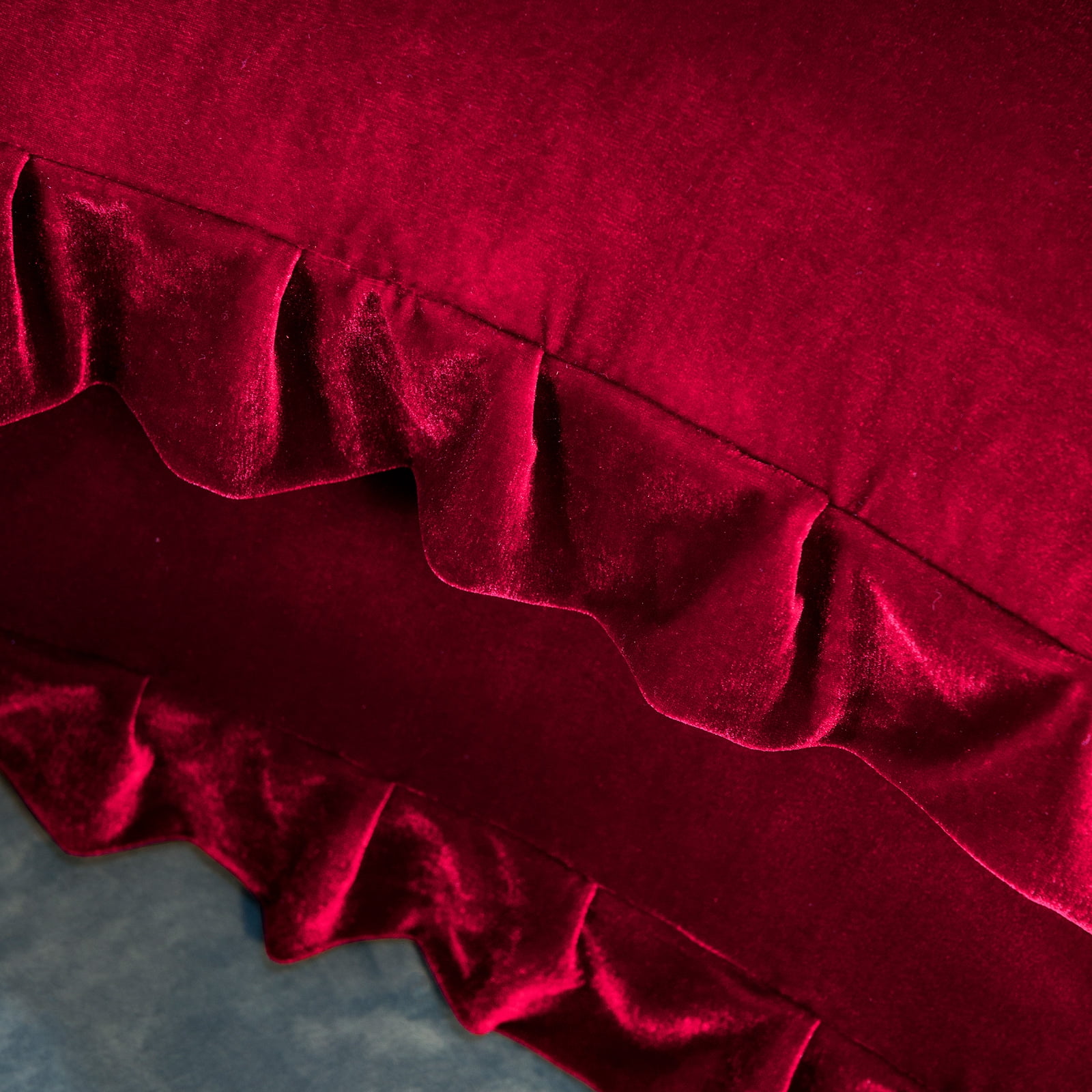 Glory Season Throw Pillow Cover Soft Decorative Square Cushion Case for Sofa Couch Pack of 2,18x18in,Ruby Red