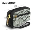 thumbnail image 4 of Printed Leather Makeup Bag Dollar Money Double-Sided Pattern Travel Toiletry Pouch Portable Zipper Organizer Bag, 4 of 4