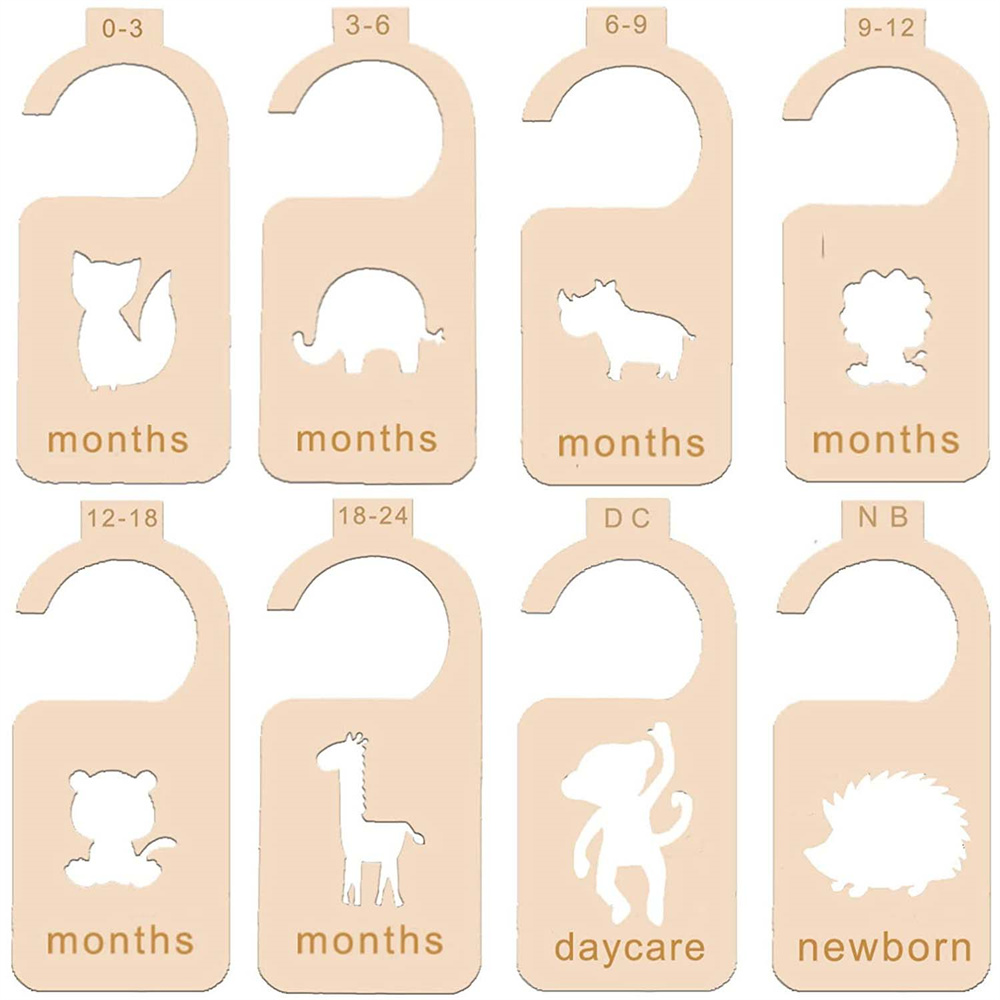 Wood Baby Wardrobe Dividers,Baby Closet Organizers Hanger Separation