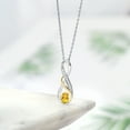 thumbnail image 4 of Gem Stone King 0.52 Ct Yellow Citrine E-F Lab Grown Diamond 925 Silver and 10K Yellow Gold Pendant, 4 of 4