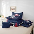 thumbnail image 6 of Feelyou Cartoon Baseball Athlete Twin Bedding Sets 7-Piece for Kids, Navy Red Bedding Comforter Set, Est Sleep Sports Reversible Sheet Sets, Lightweight Room Decor, 6 of 8