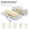 thumbnail image 5 of Butter Dish With Lid, Butter Dish With Lid For Countertop, French Butter Dish For Cafeteria Kitchen Countertop Without Knife-Four Leaf Clover-19x9x7.5cm, 5 of 6