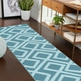 thumbnail image 1 of Flagstone Modern Geometric Indoor Area Rug by Blue Nile Nills - 2.6' x 8', Blue, 1 of 4