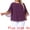 Dark Purple, variant on Women's Plus Blouses with Flutter Petal Half Sleeve Chiffon Top 3X Black