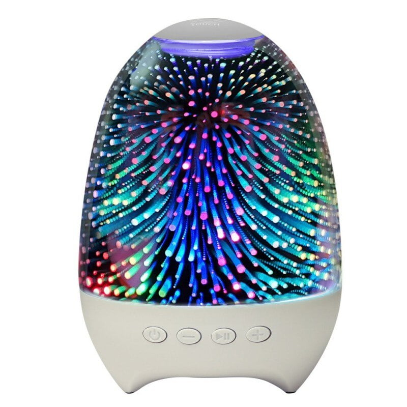 Night Light 5.0 Bluetooth Speaker TWS Hands Free Calling Bedroom Lamp Soundbox