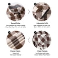 thumbnail image 4 of Alex Vando Plaid Flannel Shirts for Women Long Sleeve, Oversized Womens Casual Flannel Button Down Shirts Blouses Tops,CoffceWhite XL, 4 of 6
