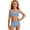 Sky Blue, variant on Girls 2 Piece Swimwear Twist Front Halter Triangle Bikini Set Kids Soft Quick Dry Vacation Bathing Suit Black 13-14 Years