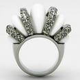 thumbnail image 3 of High polished (no plating) Stainless Steel Ring with Top Grade Crystal in Black Diamond for Women Style TK1011, 3 of 4