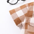 thumbnail image 6 of LYMAYTER Kids Boys Cotton Shirt Summer Plaid Short Sleeve T-Shirt Toddler Casual Button Shirt for 1-5T, 6 of 9