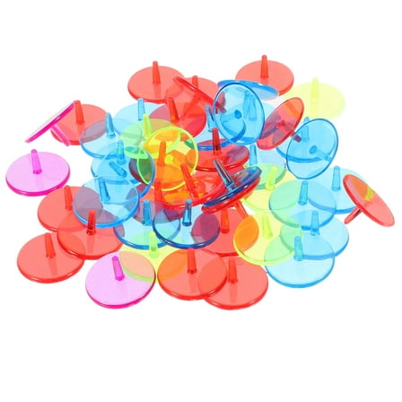 50 Pcs Round Ball Marker Golf Tee Markers Alignment Spot Yellow