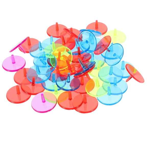 50 Pcs Round Ball Marker Golf Tee Markers Alignment Spot Yellow
