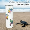 thumbnail image 6 of Sea Turtle Gifts - 20 Oz Double Wall Vacuum Insulated Stainless Steel Tumbler with Lid and Straw - Watercolor Ocean Turtle Cup, Travel Coffee Mug, 6 of 6