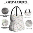 thumbnail image 3 of Pioneer Flower Floral Print Pattern Drawstring Lunch Bag Women - Drawstring Lunch Bag Insulated for Work Office - Stain-Resistant Large Lunchbags for Women with Multi-Pockets, 3 of 6