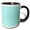 Black/White, variant on 3drose, Light Blue Polka Dot Pattern - Little White Dots on Pastel Blue - Classic Small Spots - Dotty Spotty, 11oz Two-tone Black Mug