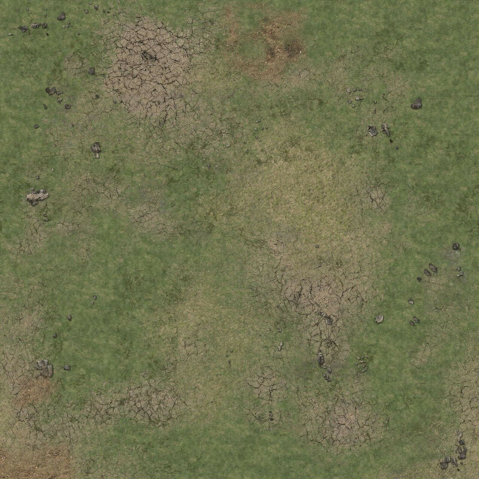 Battle Systems Terrain Grassy Fields Game Mat 3x3 - Neoprene Playmat for Warhammer, D&D, Frostgrave and More!