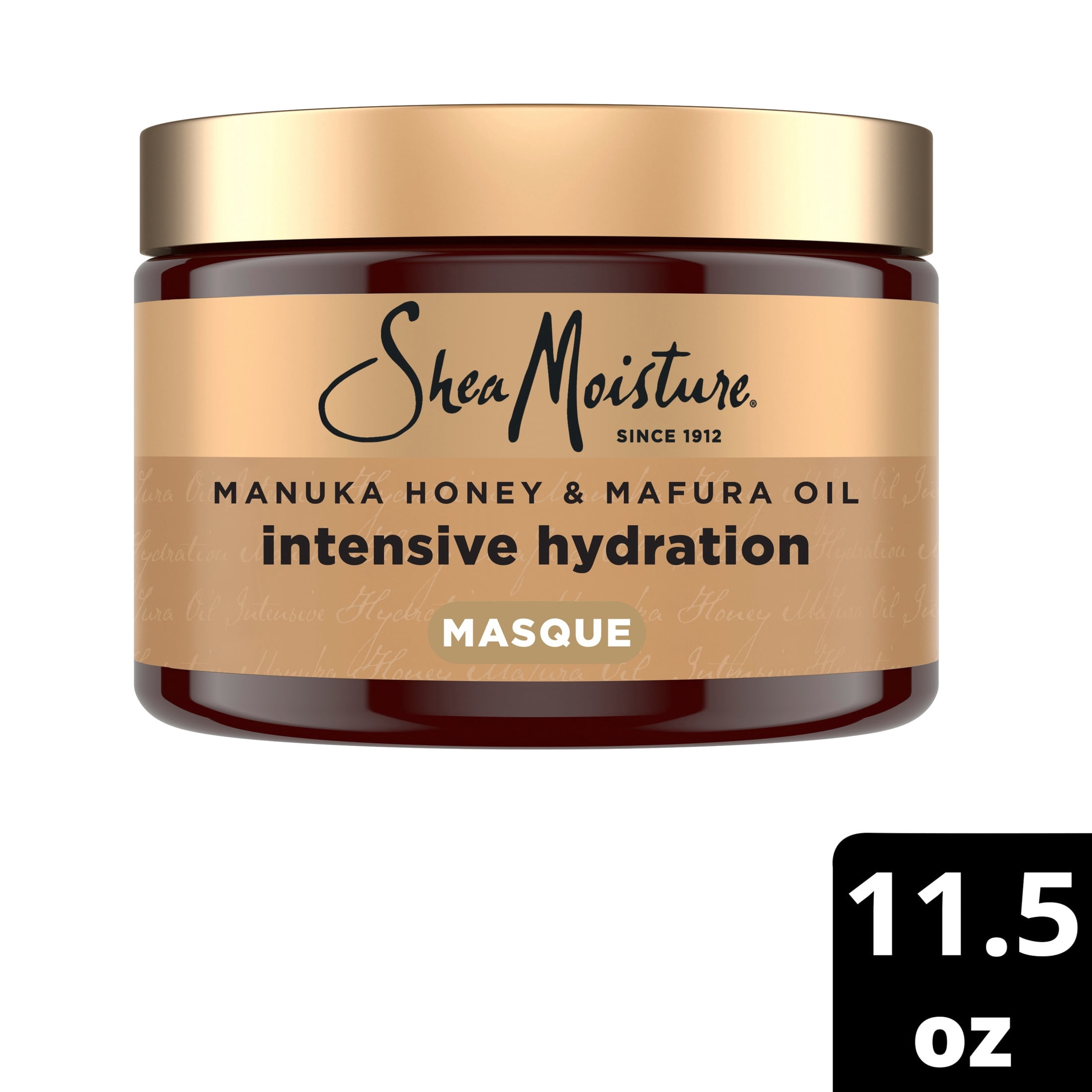SheaMoisture Intensive Hydration Hair Masque For Dry, Damaged Hair Manuka Honey & Mafura Oil Deep Conditioning Hair Treatment, 11.5 oz