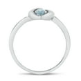 thumbnail image 5 of 14k White Gold Round Aquamarine Heart Ring, 5 of 6