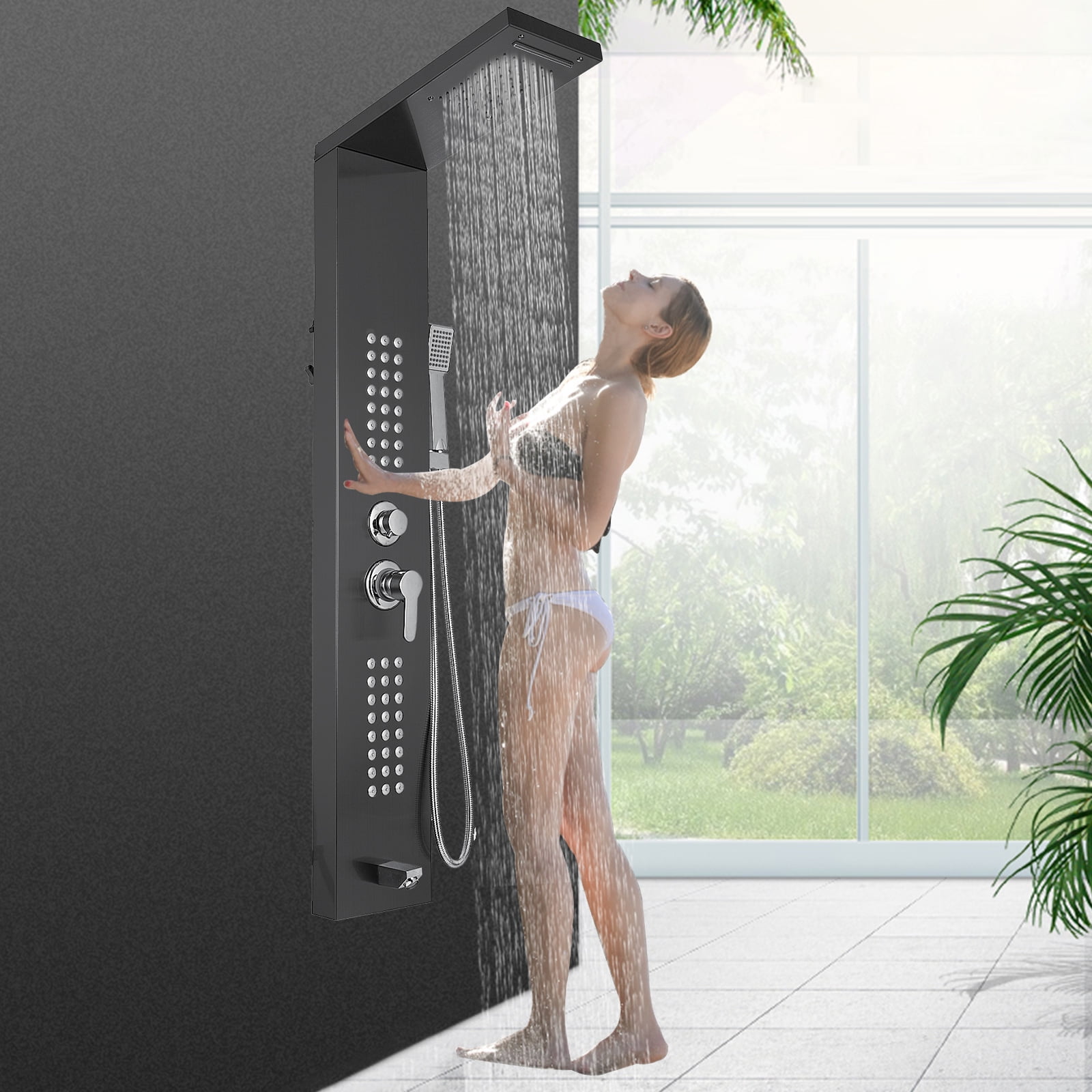 Multi-Function Massage Jet Luxury Bathroom Shower Head Handheld Wand with Hose 