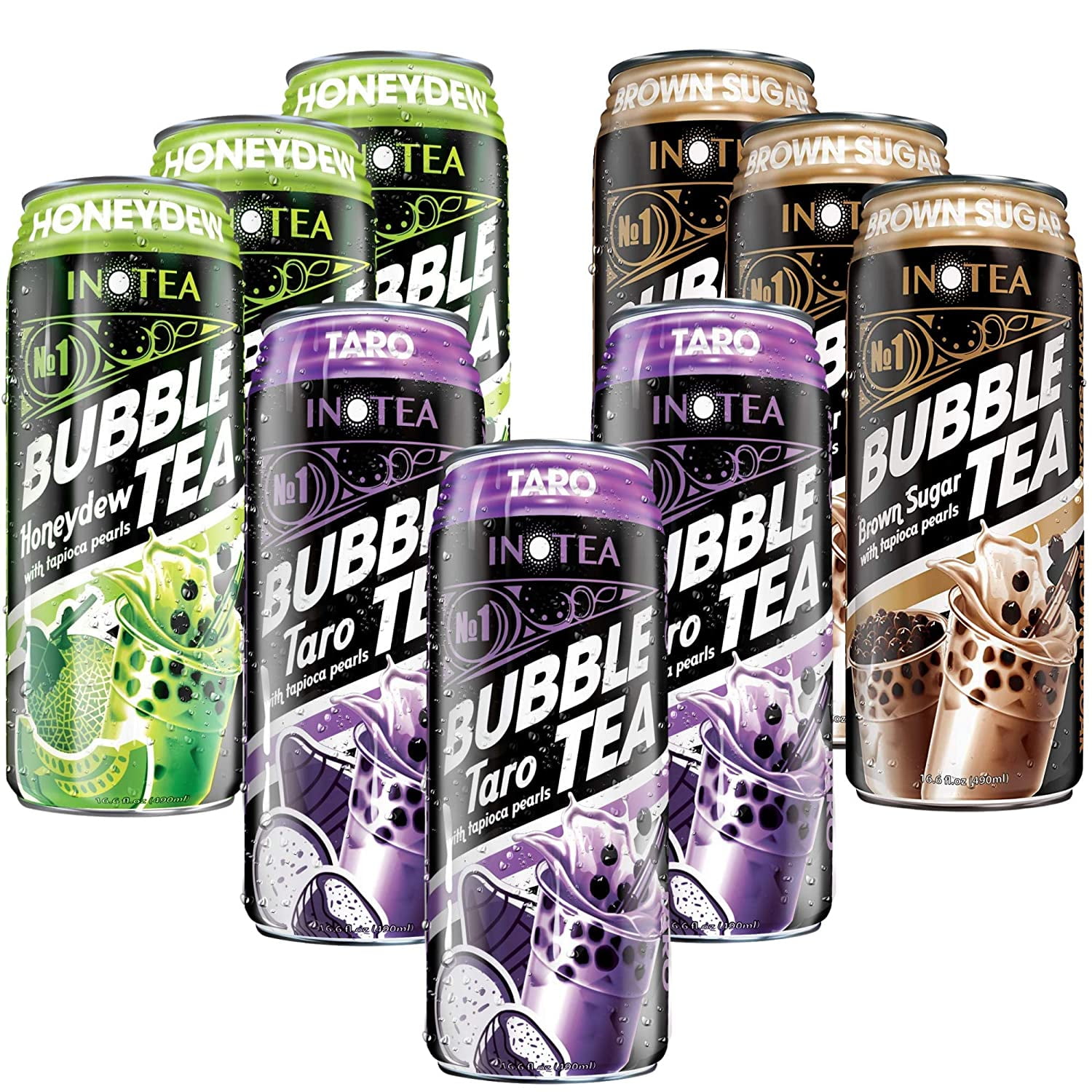 Munchie Box Bubble Tea Variety Bundle, Boba in a Can 3 Flavors of