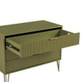 thumbnail image 7 of 2-Piece DUMBO Standard 3-Drawer Dresser and DUMBO 1.0 Nightstand in Olive Green, 7 of 7