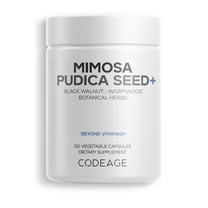 Codeage Mimosa Pudica Seed, Organic Mimosa Pudica Capsules, Black Walnut, Cloves, Botanicals, Vegan, 120 ct