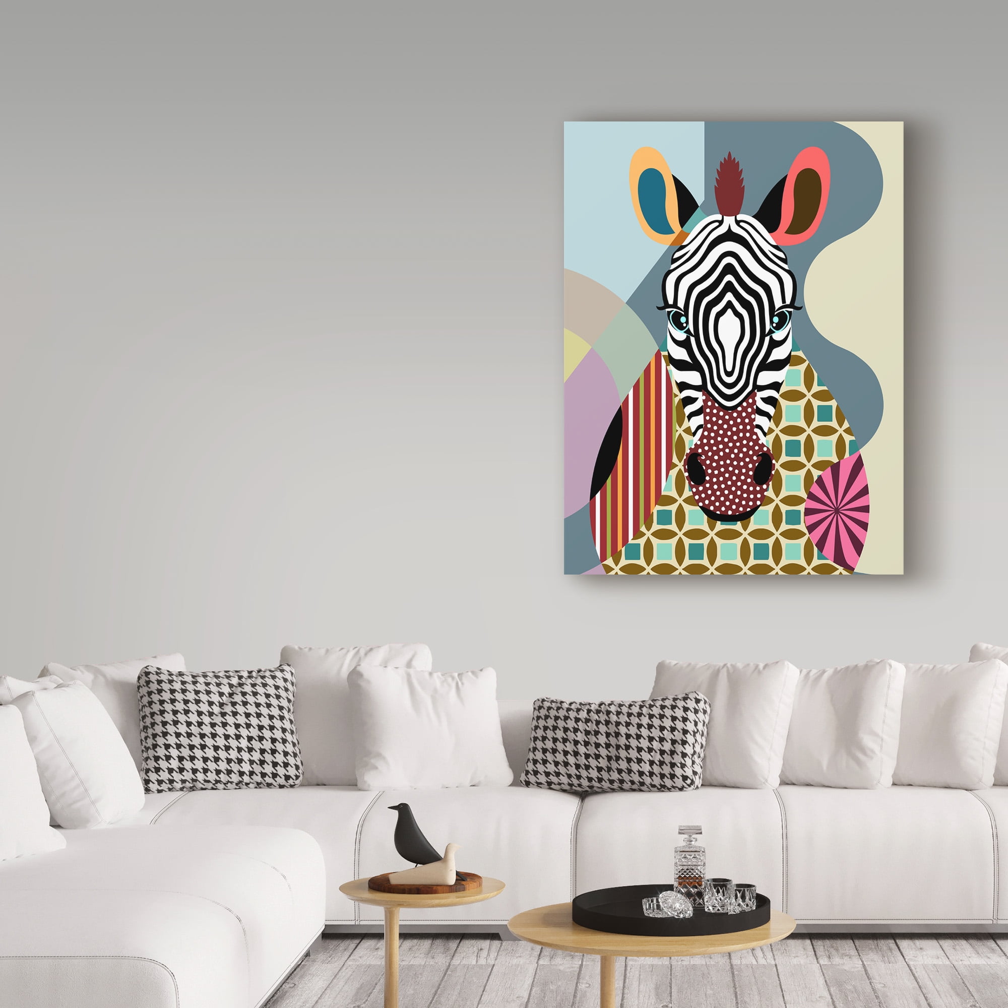 Trademark Fine Art 'Spectrum Zebra' Canvas Art by Lanre Adefioye