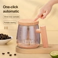 thumbnail image 3 of YAOMOBB Transparent Handle Mixing Cup Automatic Mixing Cup 1 Set 400ML Mixing Cup Transparent Electric Self Stirring Cup Travel Mug with Detachable Stirring Rod for Home Three pronged Mixing Stick, 3 of 6