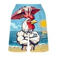 thumbnail image 4 of ZCFZJW Funny Chicken Print Beach Hawaiian Board Shorts for Men Big and Tall Regular Fit Casual Drawstring Elastic Quick Dry Swim Trunks with Pockets Multicolor#02 XXXXXL, 4 of 5