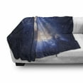 thumbnail image 3 of Galaxy Soft Flannel Fleece Throw Blanket, Nebula in Cloudy Sky View of Far Stars in Night Sky Milky Way Universe Print, Cozy Plush for Indoor and Outdoor Use, 70" x 90", Navy Blue, by Ambesonne, 3 of 6