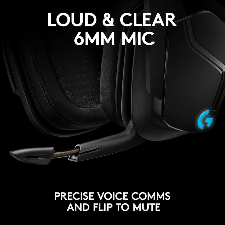 Logitech G G935 Wireless RGB Headset, Surround Sound, DTS Headphone: X 2.0, 50 mm PRO-G Drivers, 2.4 GHz Wireless, Flip-to-Mute Mic, PC - Walmart.com