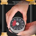 thumbnail image 4 of Mechanical Countdown Timer, Stainless Steel Kitchen Timer with Magnetic Base Visual Countdown Timer for Cooking Study Sports, 4 of 7