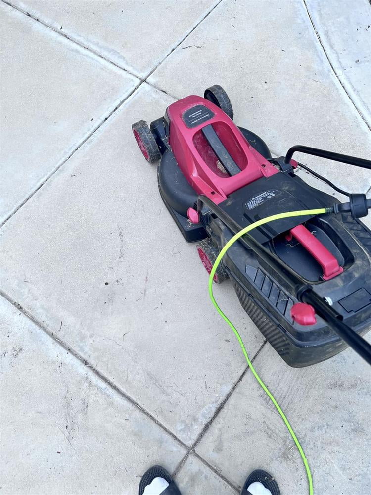 GVN 12-AMP 13.5 Inch Adjustable Electric Corded Lawn Mower with Collection Box-Red, Electric Lawn Mowers for Garden, Yard and Farm