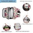 thumbnail image 3 of FORMRS School Backpack 17" Student Travel Bag with Laptop Compartment, Pink Flowers, 3 of 7