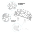 thumbnail image 3 of Corona de Cumpleaños, Banda de Cumpleaños y Tiara de Cumpleaños, Banda Feliz Cumpleaños Reina, Blanco Plateado, 3 of 7