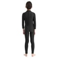 thumbnail image 5 of Aislor Kids Girls One Piece Long Sleeves Zippered Full Body Jumpsuit Ballet Dance Gymnastic Black 13-14, 5 of 7