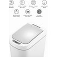 thumbnail image 2 of Nine Stars Automatic Bathroom Trash Can, 2-Gallon Plastic, Motion Sensor Hands-Free Soft-Close Lid Garbage Bin, White 2 pack, 2 of 8