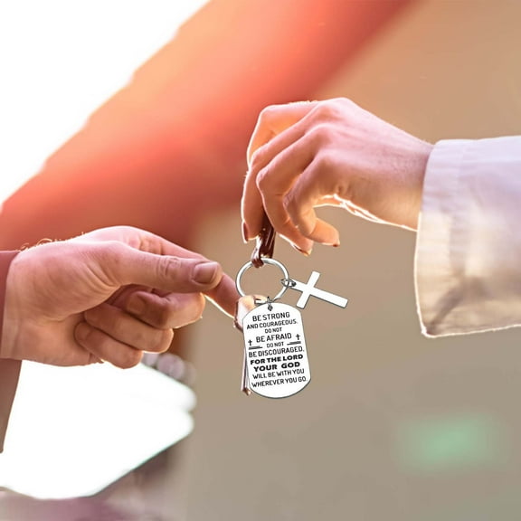 Christian Cross Keychain Gifts - Inspirational Bible Verse & Serenity Prayer Keychains for Men, Women & Religious Gifts, Easter, Stuffer Gift