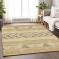thumbnail image 4 of HomeRoots 676387 3 x 5 ft. Gold Taupe & Beige Southwestern Washable Machine Made Rectangle Area Rug with UV Protection, 4 of 9
