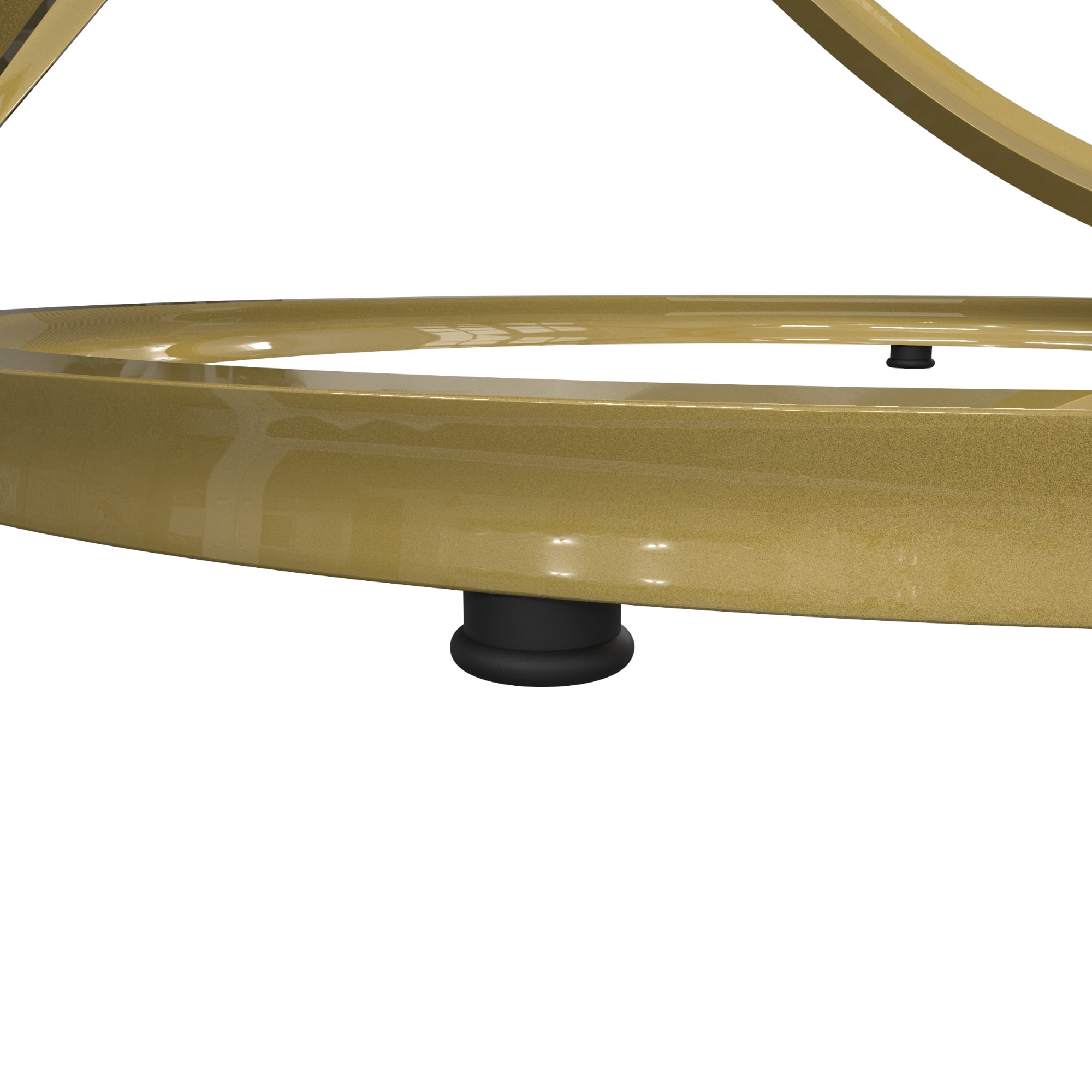 Modern Round Glass Coffee Table –Side Table with Elegant Gold Metal Frame and Tempered Glass Top,Perfect End Table for Living Room, Bedroom, or Office