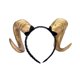 thumbnail image 1 of (Se daña fácilmente, agregue un poco de plástico de burbujas para empaquetar) Hay un video de una diadema de cuerno dorado con ala ancha para sombreros exagerados de Navidad y Halloween., 1 of 14